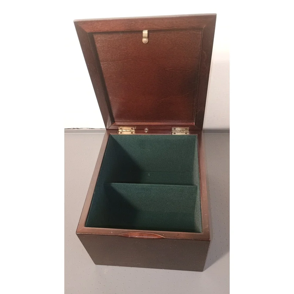 The Bombay Company Photo Memory Box Unisex OS Brown Good 1996 Wooden 4-Slot Lid